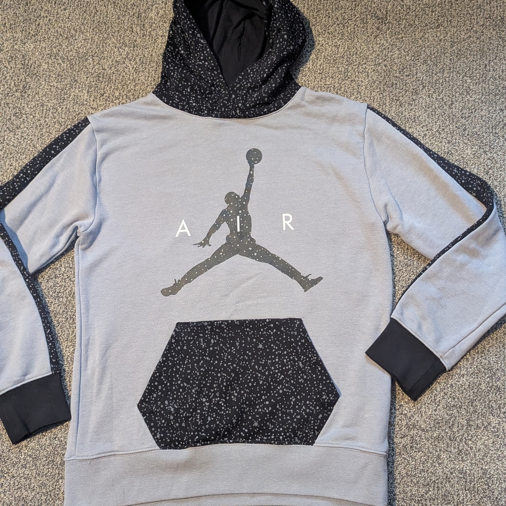 Gray and Black Men's Hoodie